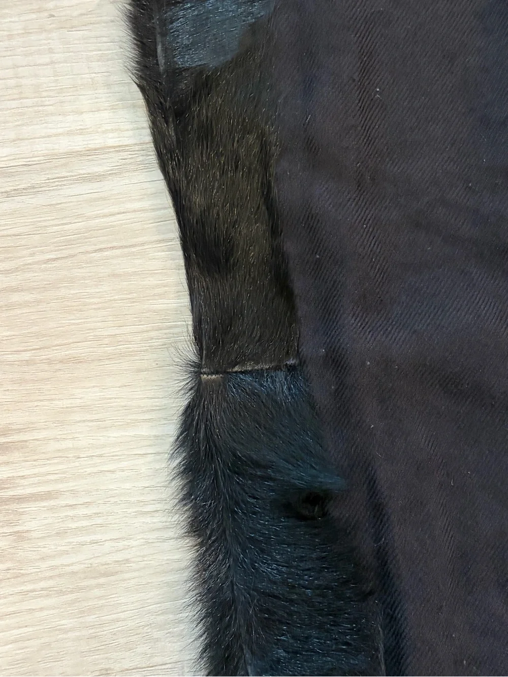 Agnona Rare Unique Black Goat Hair Fur Stole Cashmere & Silk Made in Italy